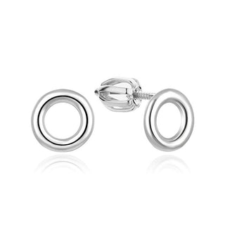 Moiss Silver Earrings With Stone Rings E0004412 