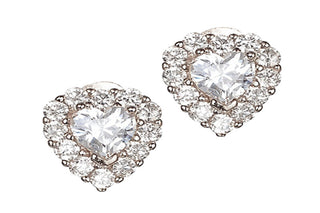 Moiss Pendientes de Plata Corazón Brillante E0003202 