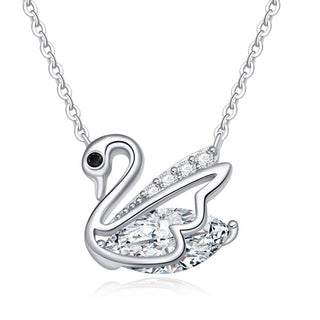 Moiss Collier en argent avec zircones cubiques cygne N0000861 