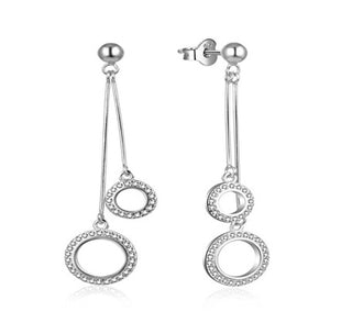 Moiss Elegantes pendientes colgantes Circles con circonitas E0003042 