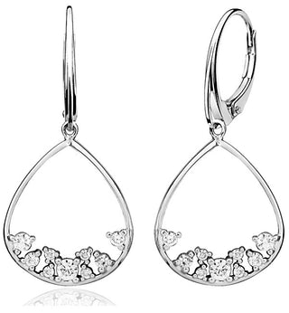 Moiss Superbes boucles d’oreilles en argent avec cristaux E0001316 