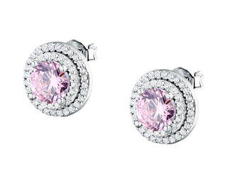 Morellato Orecchini In Argento Lucido Con Zirconi Rosa Tesori Saiw273