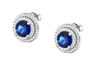 Morellato Eleganti Orecchini In Argento Con Zirconi Blu Tesori Saiw274