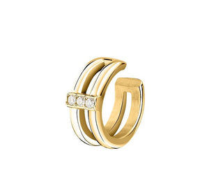 Morellato Double gold-plated single Orecchino con crystals Earcuff SAUP40