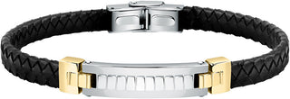 Morellato Elegante Bracciale In Pelle Con Decorazione In Acciaio Moody Sqh32