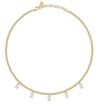 Morellato Elegante Collana Placcata Oro Con Pendenti Baguette Savp01