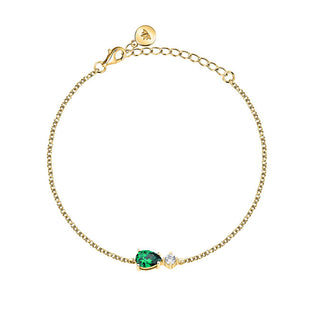 Morellato Elegante Bracciale Placcato Oro Con Zirconi Tesori Saiw199