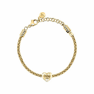 Morellato Elegante Bracciale In Acciaio Placcato Oro Heart Drops Scz1424