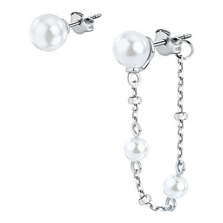 Morellato Eleganti Orecchini Asimmetrici In Argento Perla Sawm08
