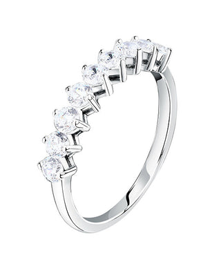 Morellato Elegante Anello In Argento Con Zirconi Cubici Tesori Saiw26601 - Circuito: 58 Mm