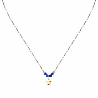 Morellato Beautiful bicolor Collana with blue agate Talismani SAIX22