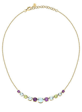 Morellato Lussuosa Collana Placcata Oro Con Zirconi Colorati Tesori Eterni Saxn38