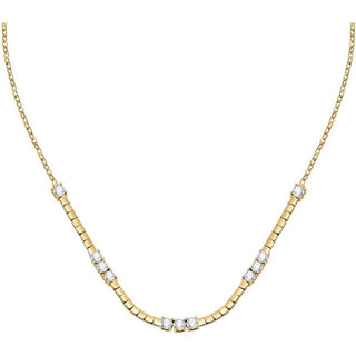 Morellato Collana Di Lusso Placcata Oro Con Zirconi Trasparenti Scintille Saqf23