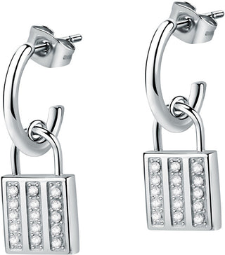 Morellato Pendientes modernos de acero con cristales Dolcevita Saub08 