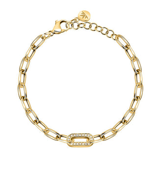 Morellato Modern gold-plated Bracciale with crystals Intrecci SAZC04