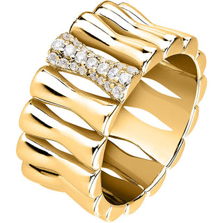 Morellato Anillo Essenza Sawa19 En Plata Reciclada Moderna Chapada en Oro - Circuito: 56 Mm 