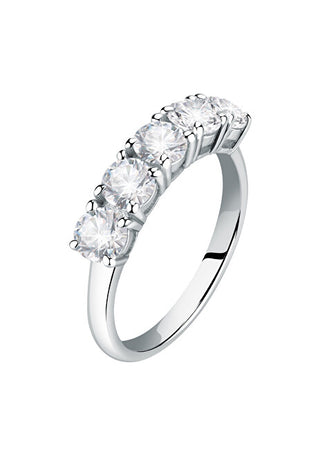 Morellato Bague moderne en argent avec zircons transparents scintillants Saqf141 - Circonférence : 58 Mm 