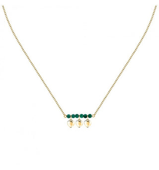 Morellato Collana Placcata Oro Moda Con Agata Verde Talismani Saix14