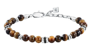 Morellato Bracciale Da Uomo Con Perline E Occhio Di Tigre Pietre S1746