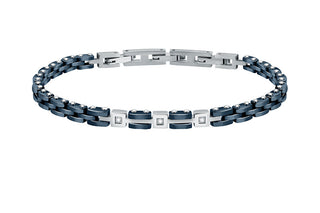Morellato Pulsera bicolor para hombre sin Tempo con diamantes Sauk04 