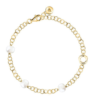 Morellato Bracciale Distintivo Placcato Oro Con Perle D'Acqua Dolce Perla Sxu48