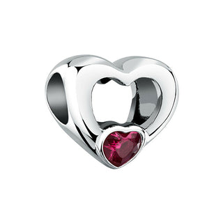 Morellato Heart-shaped steel bead con crystal Drops SCZ1408
