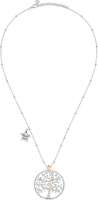 Morellato Collar con Árbol de Acero, Amuletos del Árbol de la Vida Verde Saqe11 