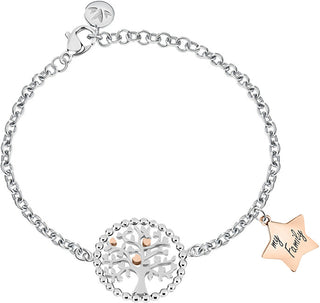 Morellato Bracciale In Acciaio Albero Della Vita Verde Talismani Saqe14