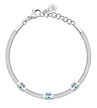 Morellato Steel Bracciale with light blue crystals Hadek Gioia SAVY34