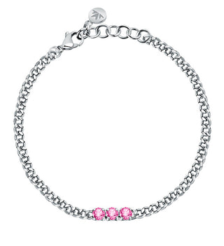 Morellato Affascinante Bracciale In Acciaio Con Cristalli Poetica Sauz13 Rosa