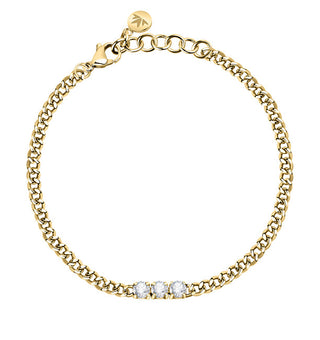 Morellato Affascinante Bracciale Dorato Con Cristalli Trasparenti Poetica Sauz12