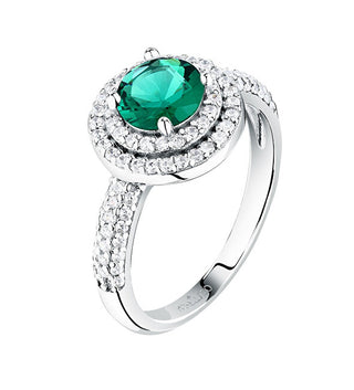 Morellato Strahlender Silberring mit Zirkonia Verde Tesori Saiw27801 - Umfang: 58 Mm 