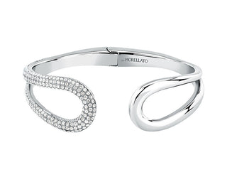 Morellato Bracciale In Acciaio Massiccio Con Cristalli Design Sayp26 - Diametro: 5,6 Cm