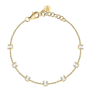 Morellato Bracciale Placcato Oro Con Zirconi Cubici Trasparenti Tesori Saiw311