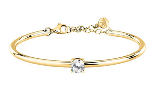 Morellato Bracciale Placcato Oro Massiccio Con Zirconi Trasparenti Cerchi Sakm97