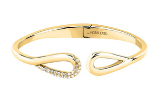 Morellato Bracciale Placcato Oro Massiccio Con Cristalli Design Sayp24 - Diametro: 6 Cm