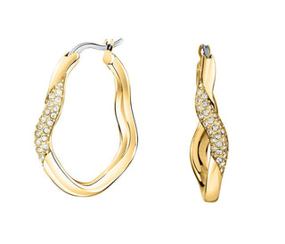 Morellato Orecchini Ondulati Placcati Oro Con Cristalli Design Sayp08