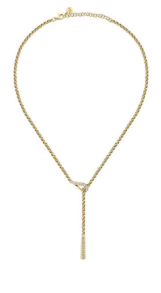 Morellato Gold-plated flexible Collana with crystals Design SAYP20
