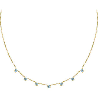 Morellato Collana Placcata Oro Con Zirconi Cubici Blu Tesori Saiw303