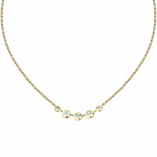 Morellato Collana Placcata Oro Con Topazio Blu Semipreziose Saxn01