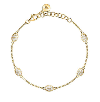 Morellato Bracciale Placcato Oro Con Pavé Di Zirconi Cubici Trasparenti Sazb08