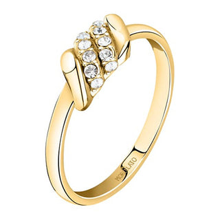 Morellato Gold-Plated Ring With Torchon Crystals Sawz13 - Size: 58 Mm 