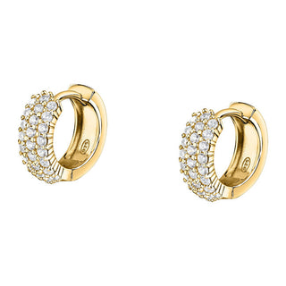 Morellato Charming gold-plated hoop Orecchini with zircons Tesori SAIW145