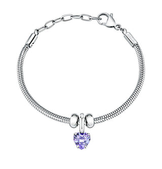 Morellato Bellissimo Bracciale In Acciaio Con Cuore A Goccia Scz1345