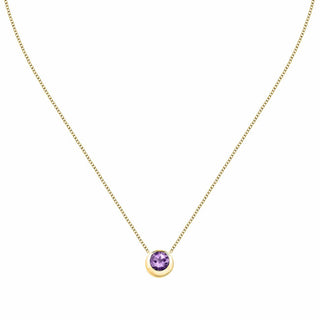 Morellato Lovely Gold Plated Amethyst Collana Semipreziose SAXN02