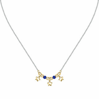 Morellato Collana Bicolore Dignitosa Con Agata Blu Talismani Saix21
