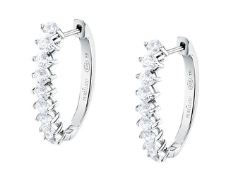 Morellato Oval Silver Earrings with Cubic Zirconia Tesori Saiw265 