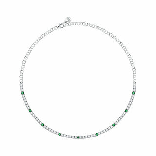 Morellato Tennis Necklace In Silver With Zirconia Tesori Saiw243 