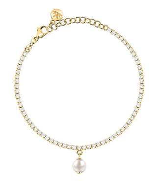 Morellato Bracciale Tennis Placcato Oro Con Vera Perla Perla Sxu59