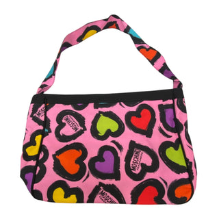 Moschino, cuori e amore, borsa in tessuto, 1905969, da donna, 40 x 32 x 13
